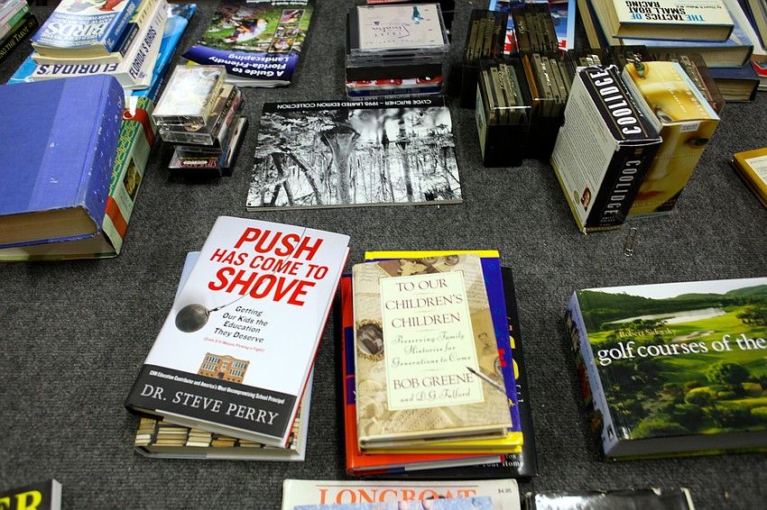 Thrillers, non-fiction and books about golf can all be found at the sale.