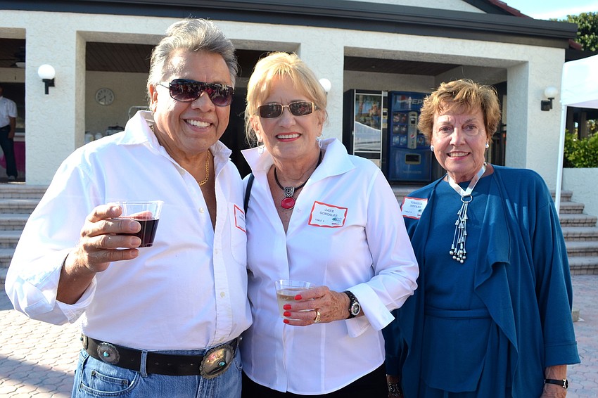 Roy and Jane Gonzales with Virginia Nevans