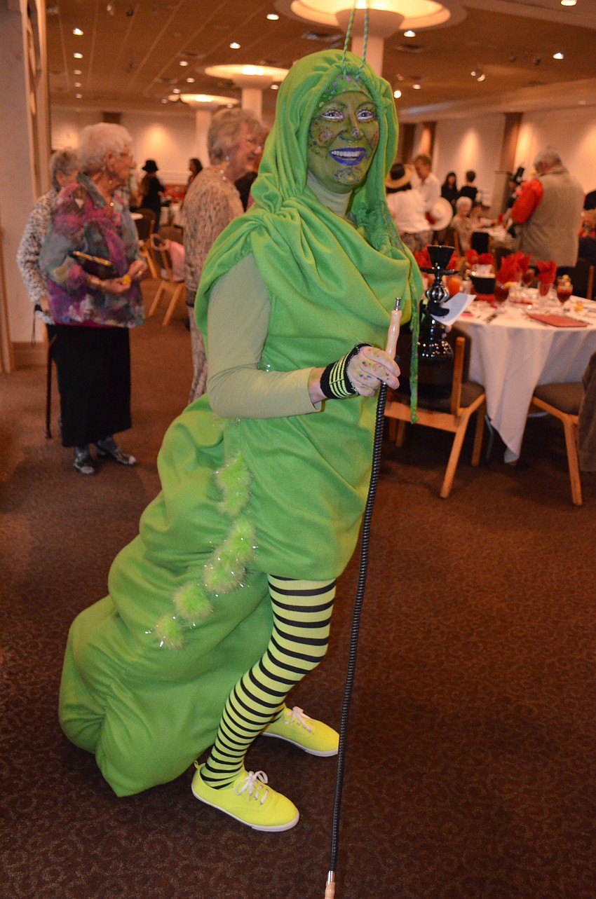 Paula Gross as the caterpillar from Alice and Wonderland.