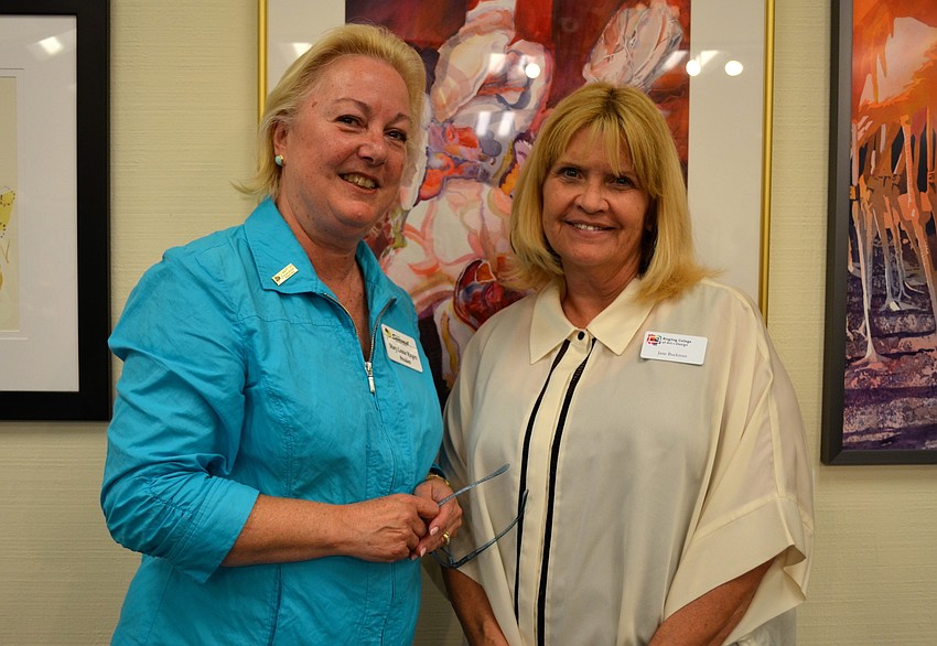 Mary Louise Ringers, President of the Florida Suncoast Society, and Jane Buckman