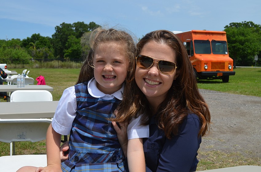 St. Martha Catholic School Principal Siobhan Young with daughter Ainsley.