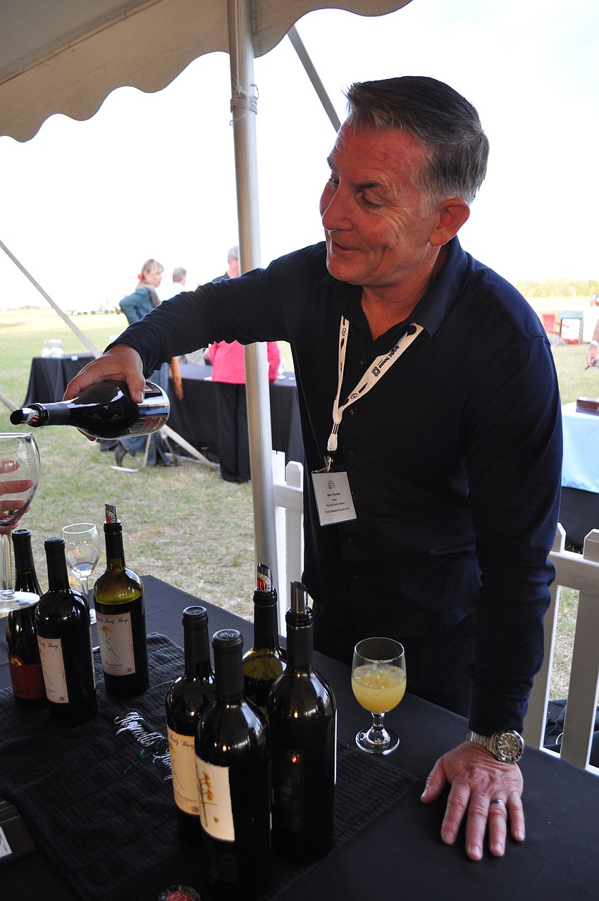 Steve Reynolds pours wine from his winery, Reynolds Family Winery, in Napa Valley, Calif.