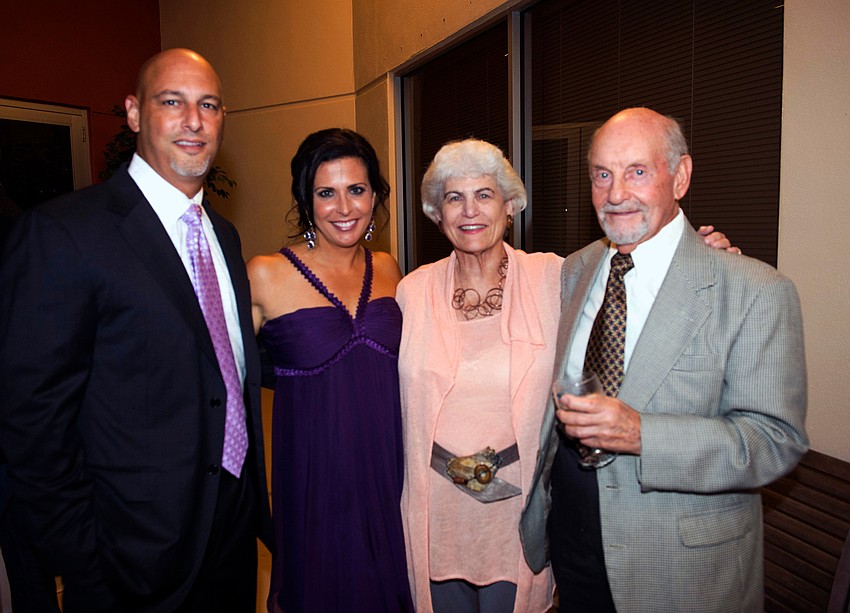 Mark, Michele and Nancy Schlossberg with Ron Grossman