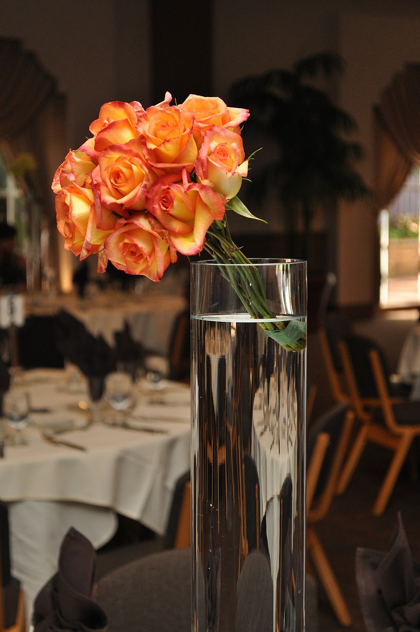 Centerpieces by the Naked Florist