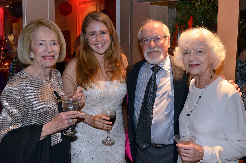 Lois Marcus and Abigail Elder with Jay and Syma Cohn