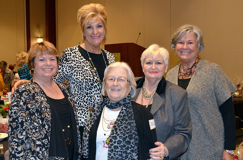 Olivia Haynes, featured speaker Chef Judi Gallagher, Jan Johannesen, C.J. Danna and Chairwoman Judith Hydeman