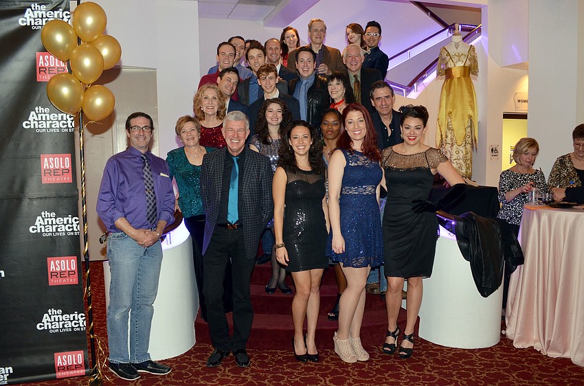 The cast of The Matchmaker at the opening night after party
