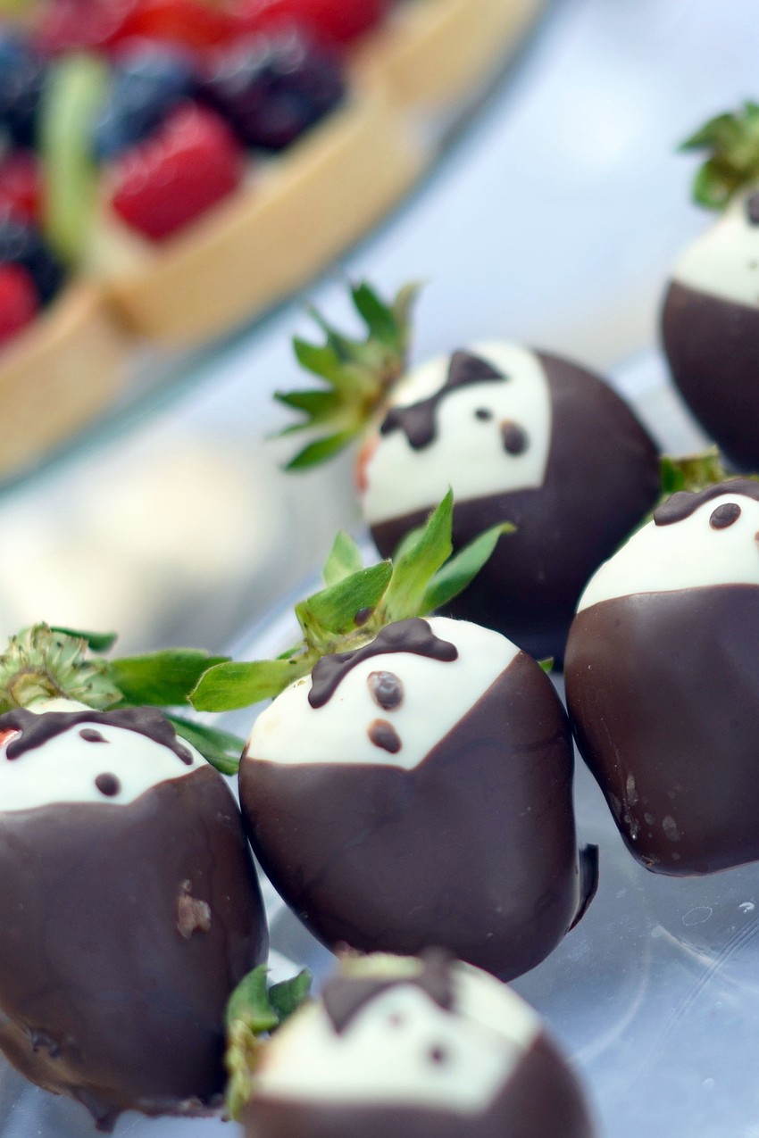 Michaelâ€™s On East catered the event â€” pastries and other light bites were offered to guests along with tea and champagne.