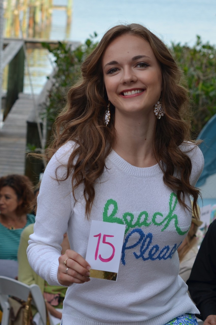 Lauren Henry models in the Lilly Pulitzer High Tea & Champagne Fashion Show at the 20th Anniversary Jewels on the Bay Designer Showhouse.