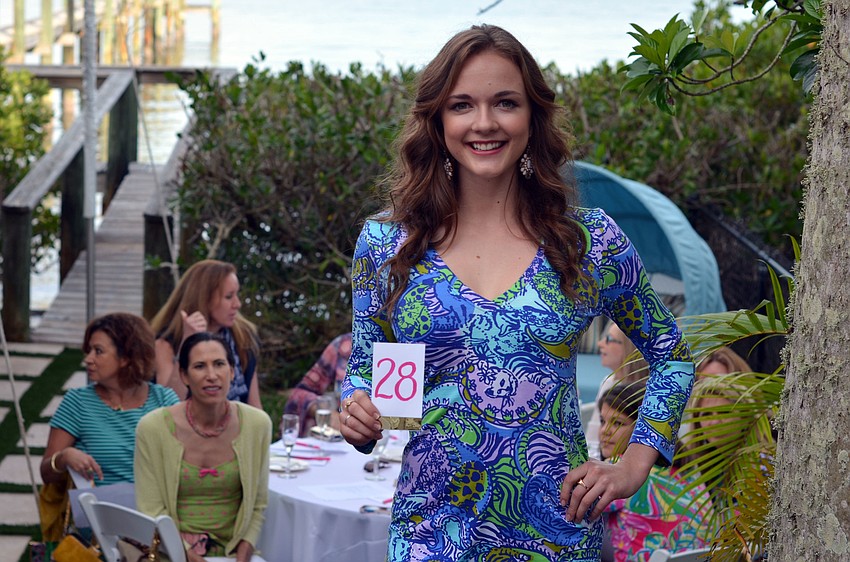 Lauren Henry models in the Lilly Pulitzer High Tea & Champagne Fashion Show at the 20th Anniversary Jewels on the Bay Designer Showhouse.