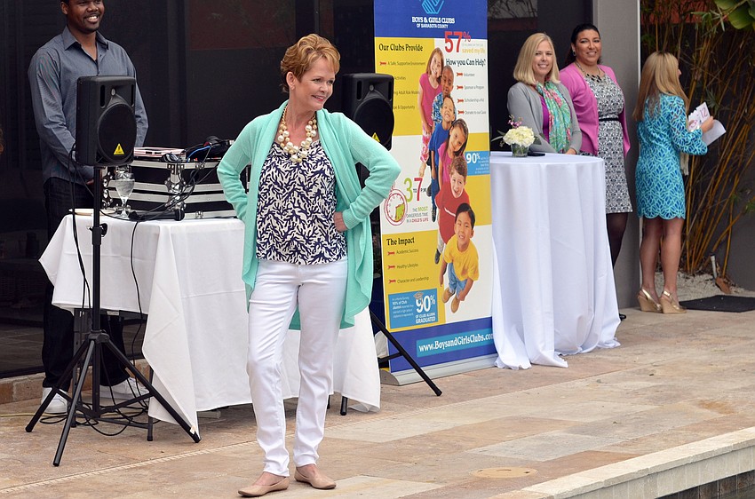Elaine Lunkes models in the Lilly Pulitzer High Tea & Champagne Fashion Show at the 20th Anniversary Jewels on the Bay Designer Showhouse.