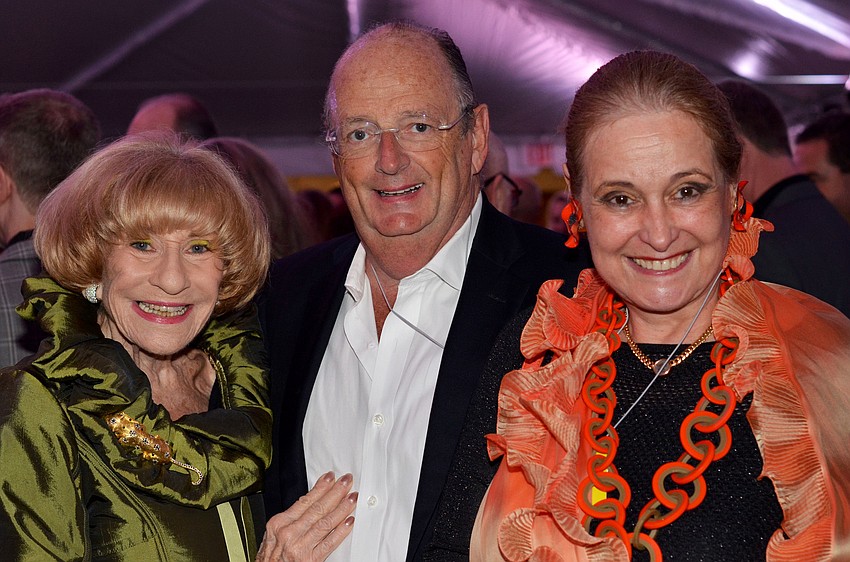 Flori Roberts, Jon Mason and Flora Major