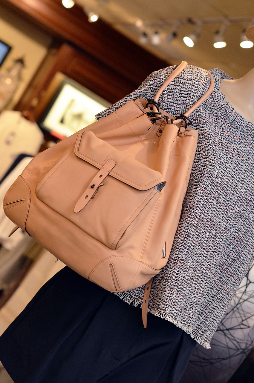 Fashionable backpacks used as bags are trending in Spring 2015.