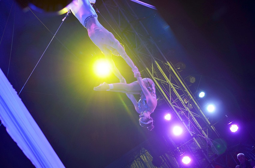 Following the dinner catered by Michaelâ€™s On East, guests enjoyed thrilling circus entertainment at the 2015 Circus Arts Gala.