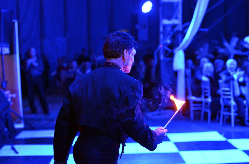 Following the dinner catered by Michaelâ€™s On East, guests enjoyed thrilling circus entertainment at the 2015 Circus Arts Gala.