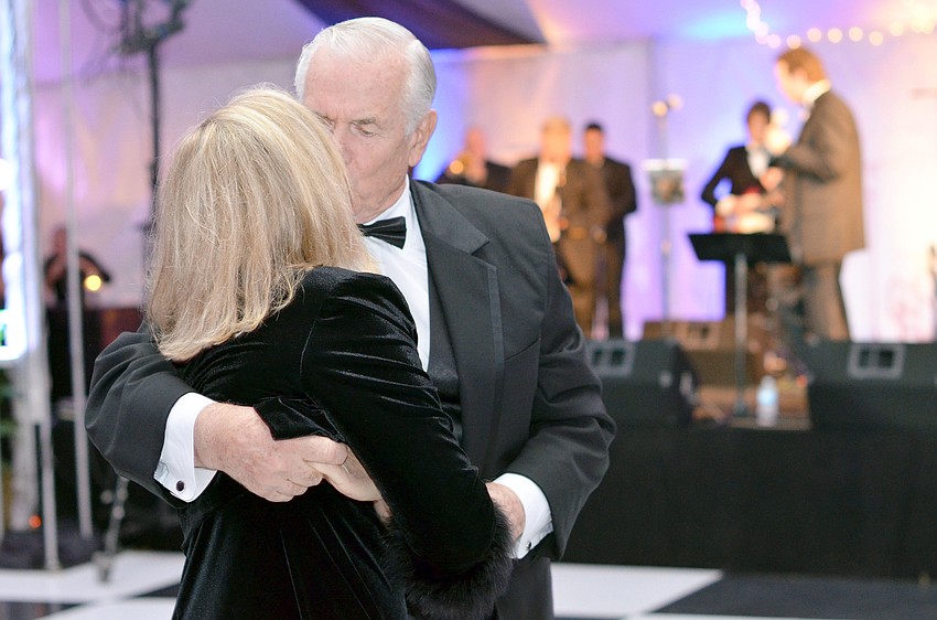 Guests dance to live music on the dance floor at The Palm Ball â€˜A Passion for Conservation.â€™
