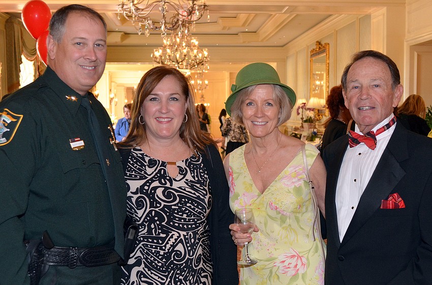 Sheriff Tom and Tracy Knight with Mary Mandl and Bruce Brookshire