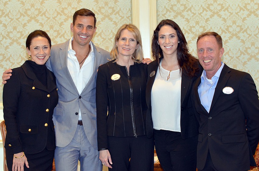 Mary Kenealy-Barbetta, featured speaker Bill Rancic, Janet Allen, Brittany McCollum and James Harries-Reynolds