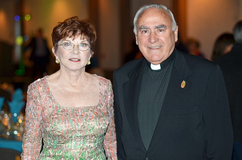 Chairwoman Kathy Schersten and Fr. Celestino Gutierrez