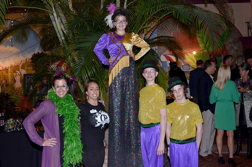 Michelle Brault, Emily Wyatt, Margaret Buck and Owen and Colin Leonard