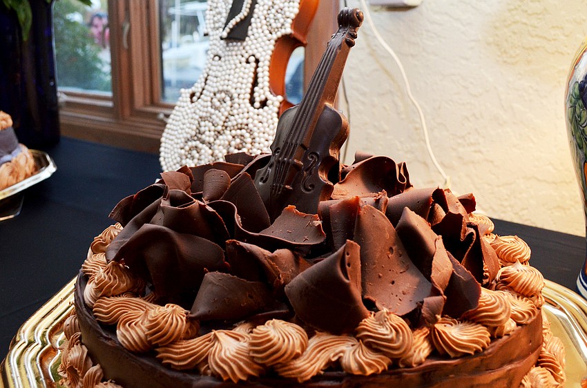 The violin theme of the evening was seen throughout the decor and the food at the event.