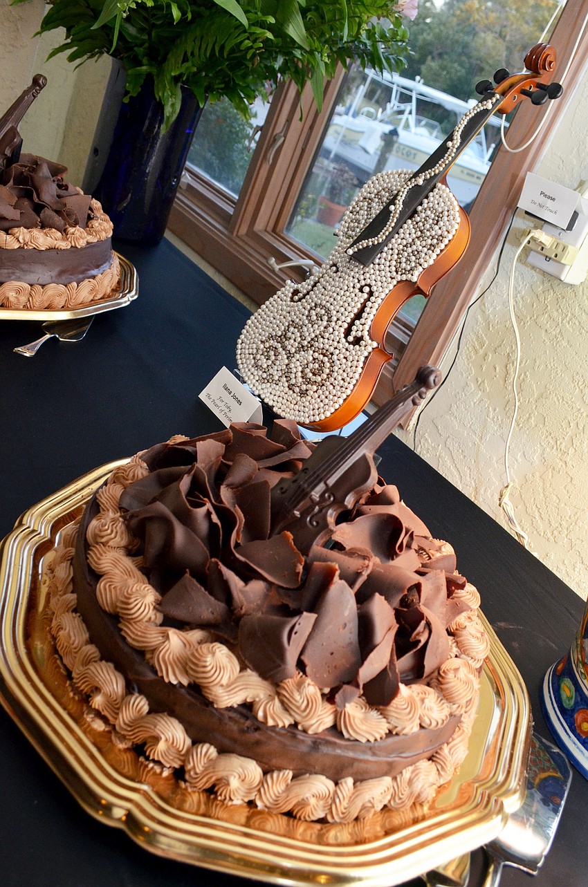 The violin theme of the evening was seen throughout the decor and the food at the event.