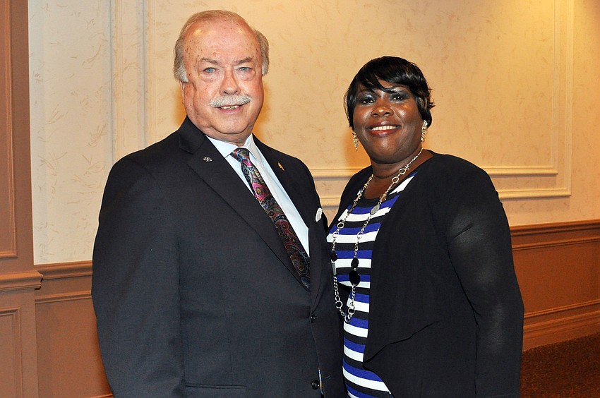 Honoree Joel Swallow and April Glasco