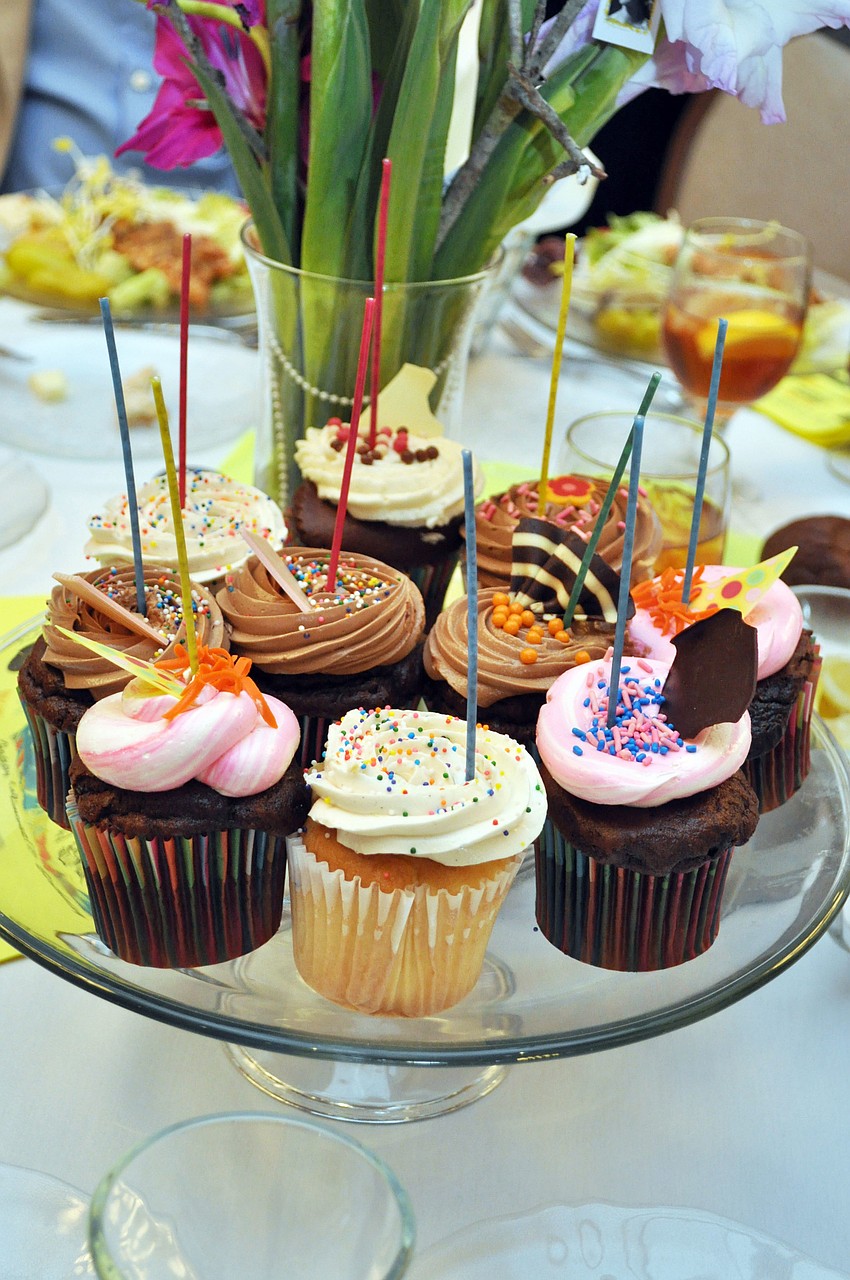 Cupcakes were served at Betty Schoenbaumâ€™s birthday celebration.