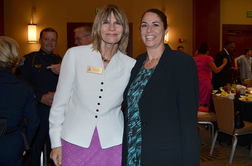 City Commissioner Suzanne Atwell and Stacie Mason