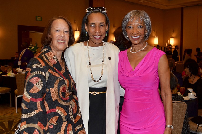 Jacqueline Jones, Dr. Lisa Merritt and Daisy Saunders
