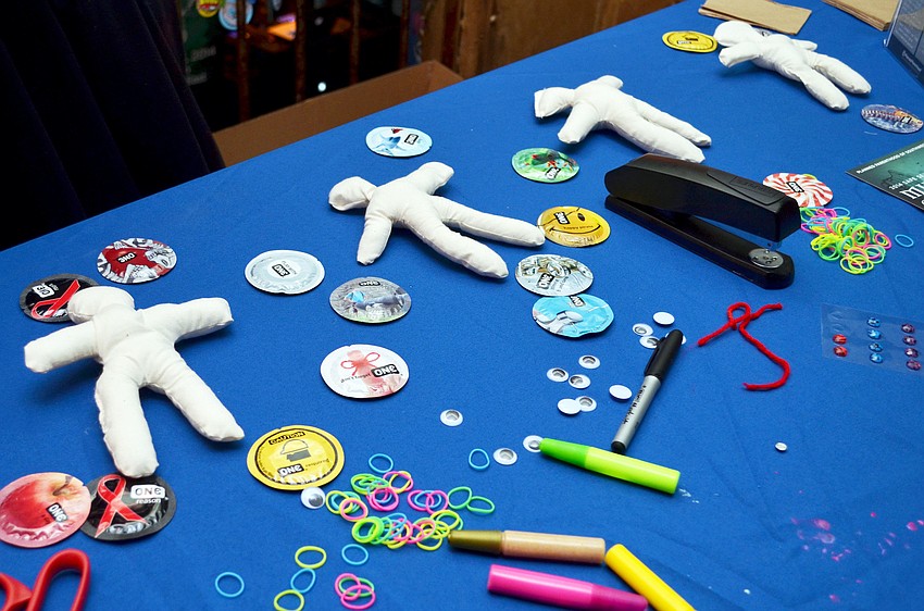 For a donation, guests could create a voodoo doll which will be used at the Safe Sex Halloween Bash: Midnight on the Bayou Saturday, Oct. 25, at Michaelâ€™s On East.