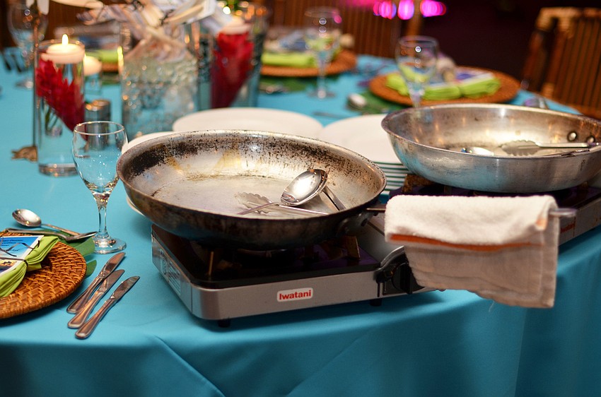 Guests cook their own meals at St. Martha Catholic Schoolâ€™s 4th annual Interactive Dinner.