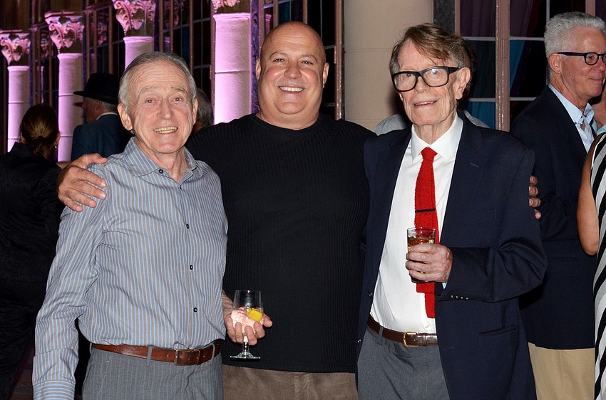 SarasotaMOD Festival Weekend Chairman Carl Abbot, keynote speaker Larry Scarpa and Gene Leedy