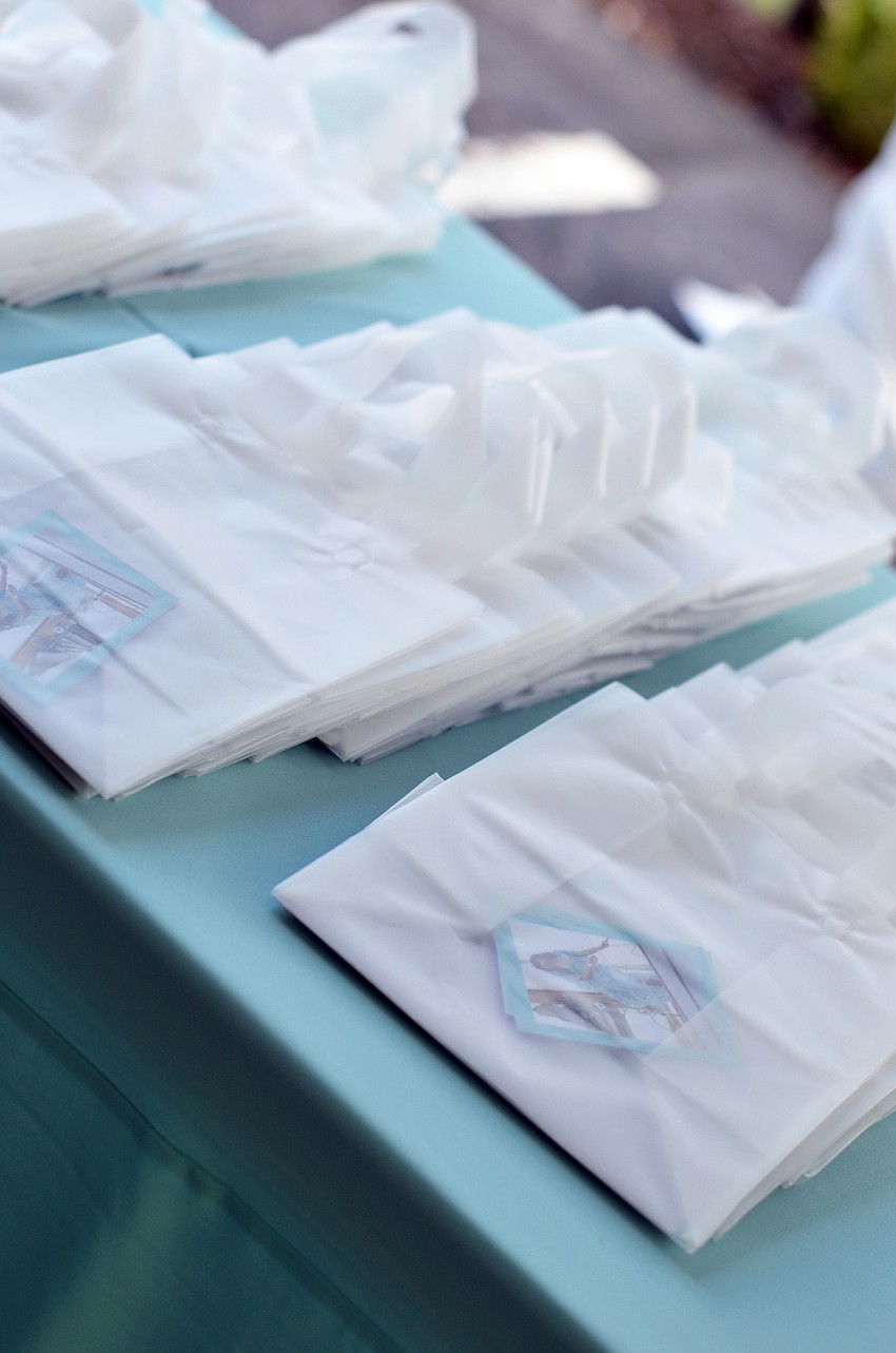 Guest received goody bags at L. Spaâ€™s Beautiful and Well event.