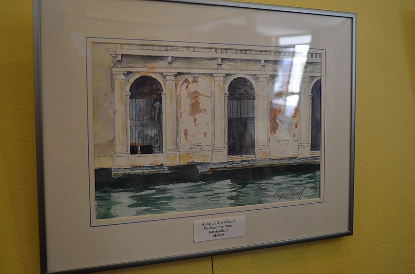 A completed work by Jim Aguilard titled 