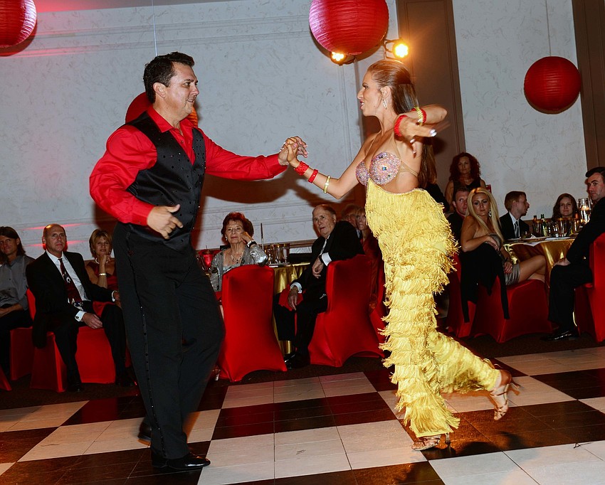 George Mazzarantani competes in the CANDance competition with dance partner Marina Gando.