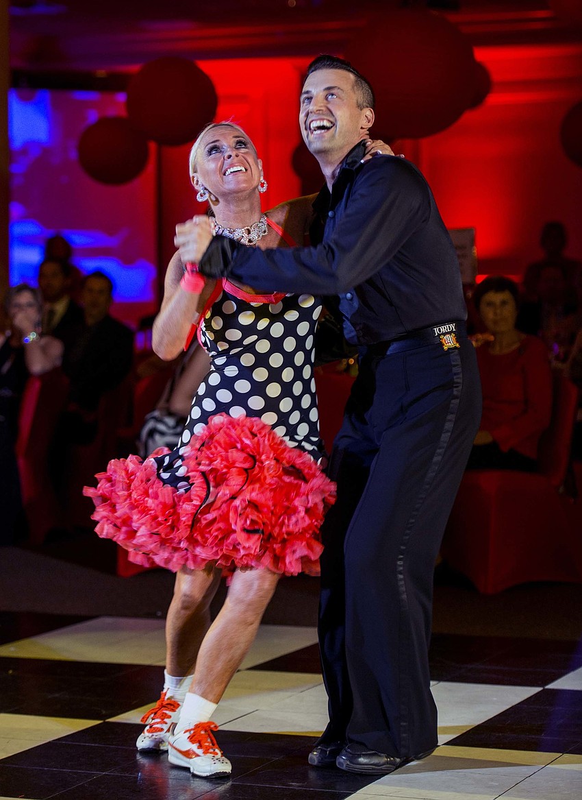 Joey Panek competes in the CANDance competition with dance partner Denise Rivera.