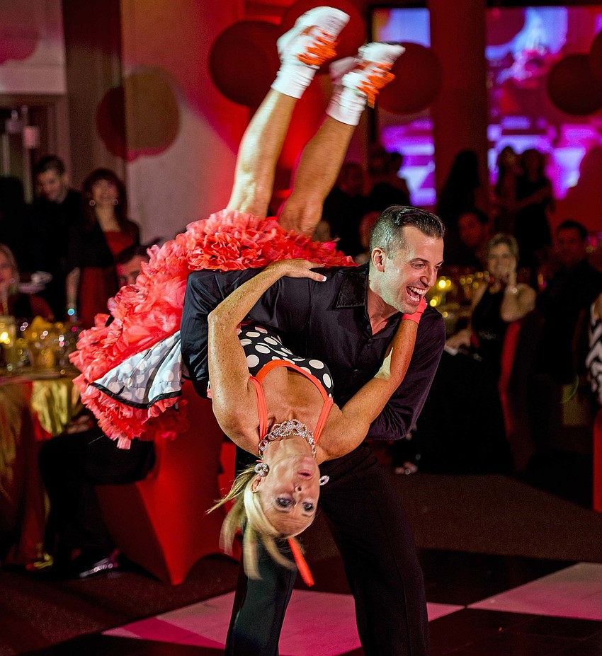 Joey Panek competes in the CANDance competition with dance partner Denise Rivera.