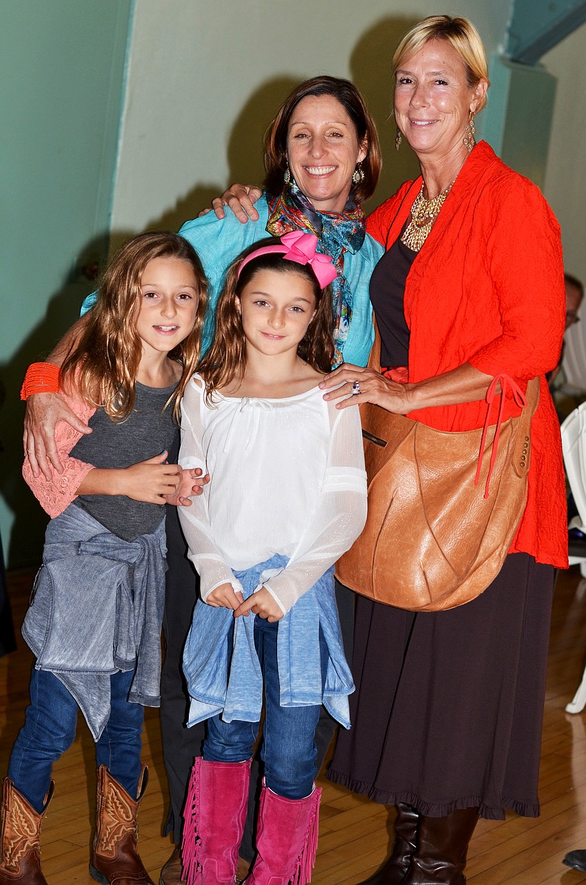 Chloe, Claire and Eva Macaluso with Kim Dunn