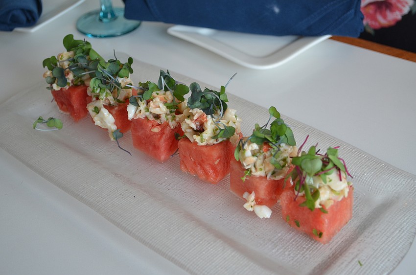 Watermelon lobster ceviche at Table Creekside