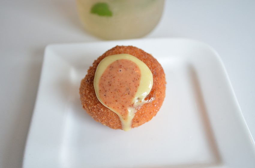 Shrimp Arancini at Table Creekside