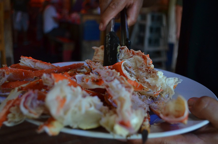 Steamed King Crab at Phillippi Creek Village Restaurant