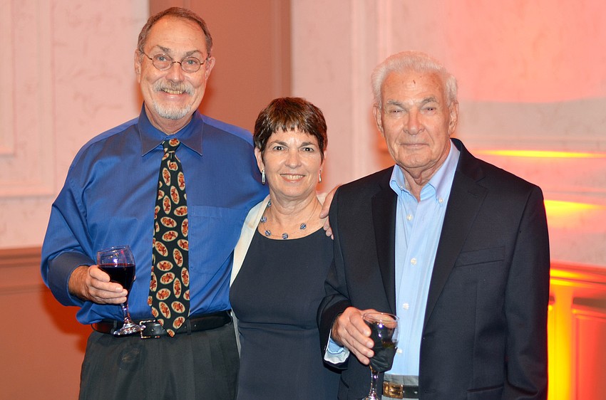 Dick Battles, Chairwoman JoAnn Tomer and Len Nathanson