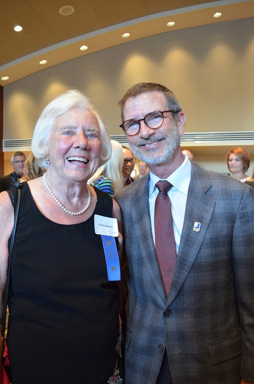Honoree Jo Rita Stevens and Goodwill Industries of Sarasota President and CEO, Bob Rosinsky
