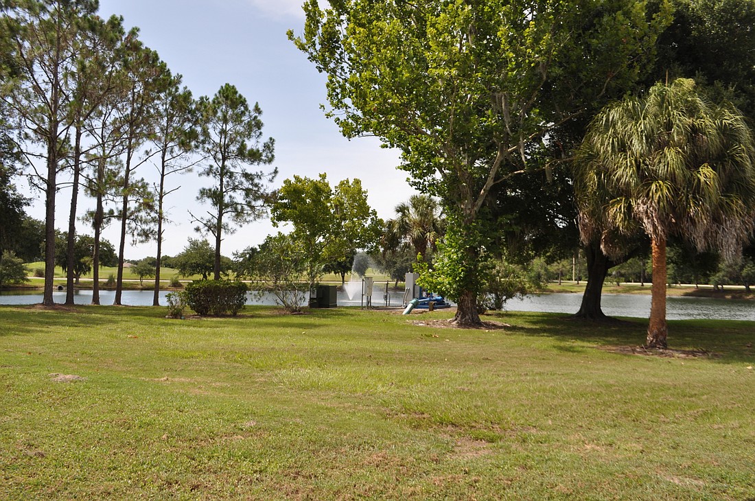The proposed cell tower site was located at the front of the River Club Golf Club property, just north of the parking lot, in an open area adjacent to the  pump station.
