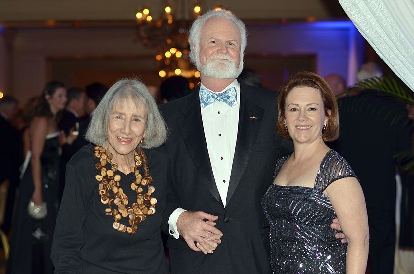 Eugenie Clark with Dr. Michael and Sharon Crosby