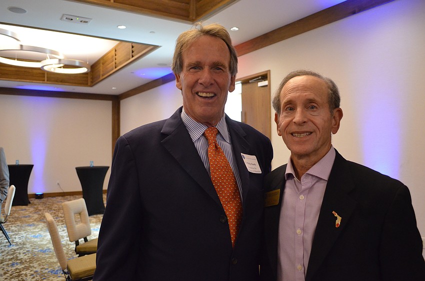 President of the Board of Directors of the Foundation for Excellence in Education Philip Handy and Sarasota Bradenton Airport Authority Commissioner Dr. Peter Wish.