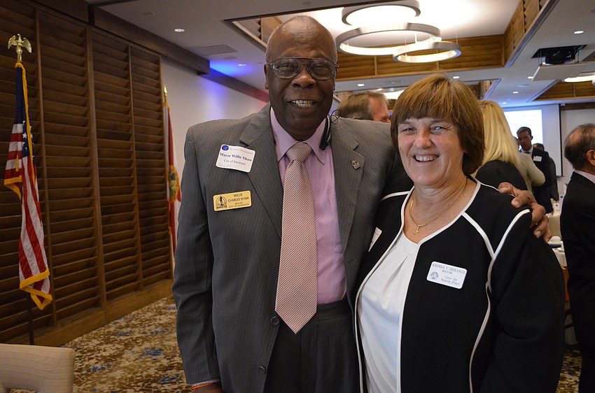 Sarasota City Mayor Willie Shaw and North Port City Mayor Rhonda DiFranco.