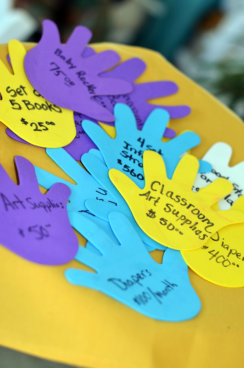 Helping Hands were sold at the luncheon to raise funds for Children First.