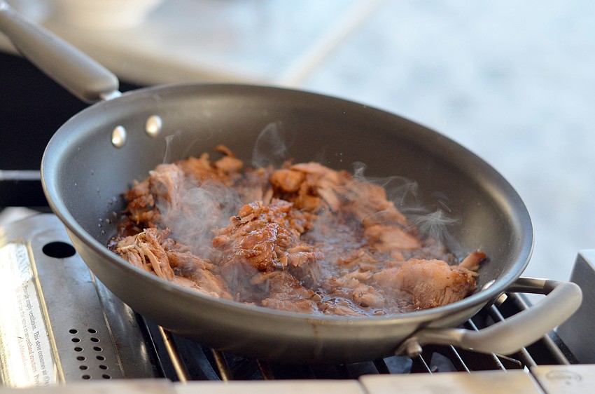 The Chefs at Longboat Key Club presented a variety of culinary offerings, such as pork stir-fry, at the 4th annual Bacchus on the Beach, Bacchanalian Beach Ball.